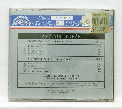 CD: Vàclav Neumann - Antonin Dvorak Symphony no. 7 & 8 – Usato da Unterbäch venduto da tuqsa 1