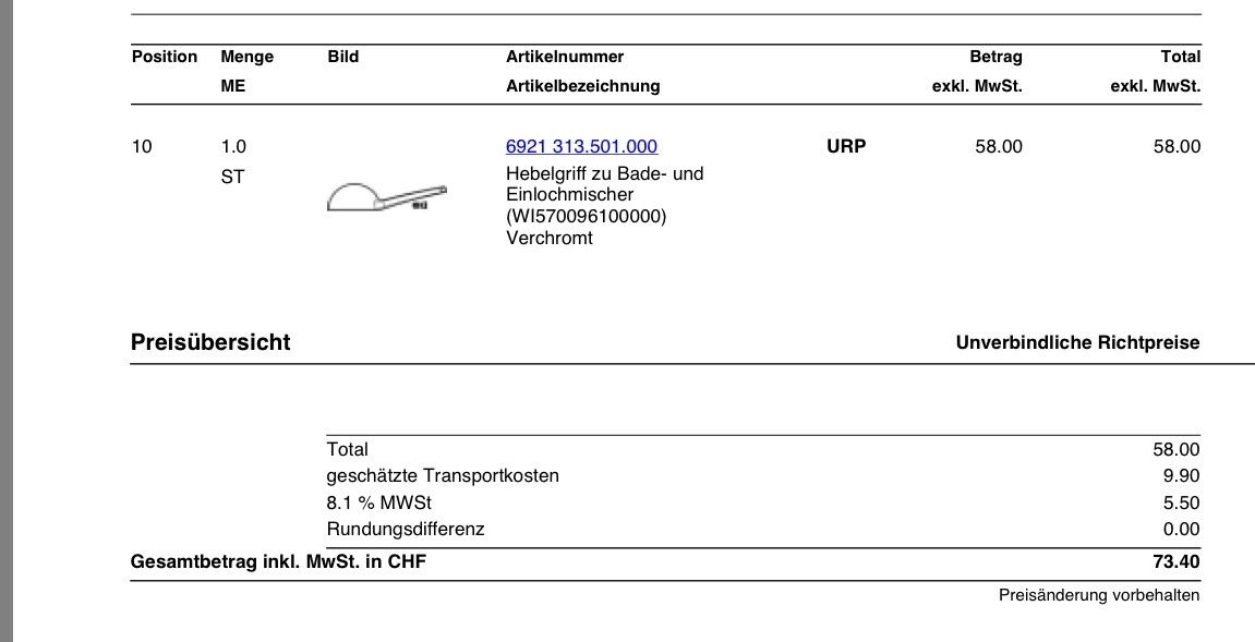 Rubinetteria: Abdeckkappe Similor Kugler zu Einhebelmischer Mischer Milor – Usato da Aarberg venduto da Alprauscher