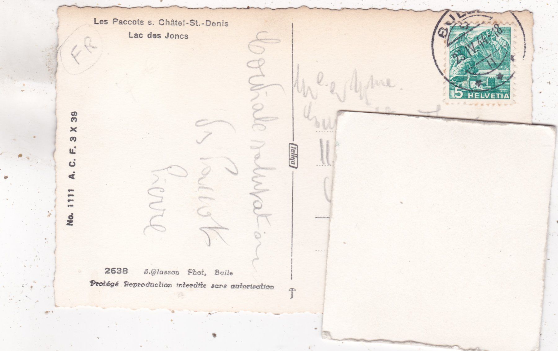 Cartoline postali: Les Paccots s. Châtel-St.Denis 1944 – Usato da Herisau venduto da Lisegrat2008 1