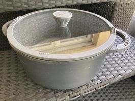 CROFTON Aluguss-Kochtopf Glasdeckel 28cm