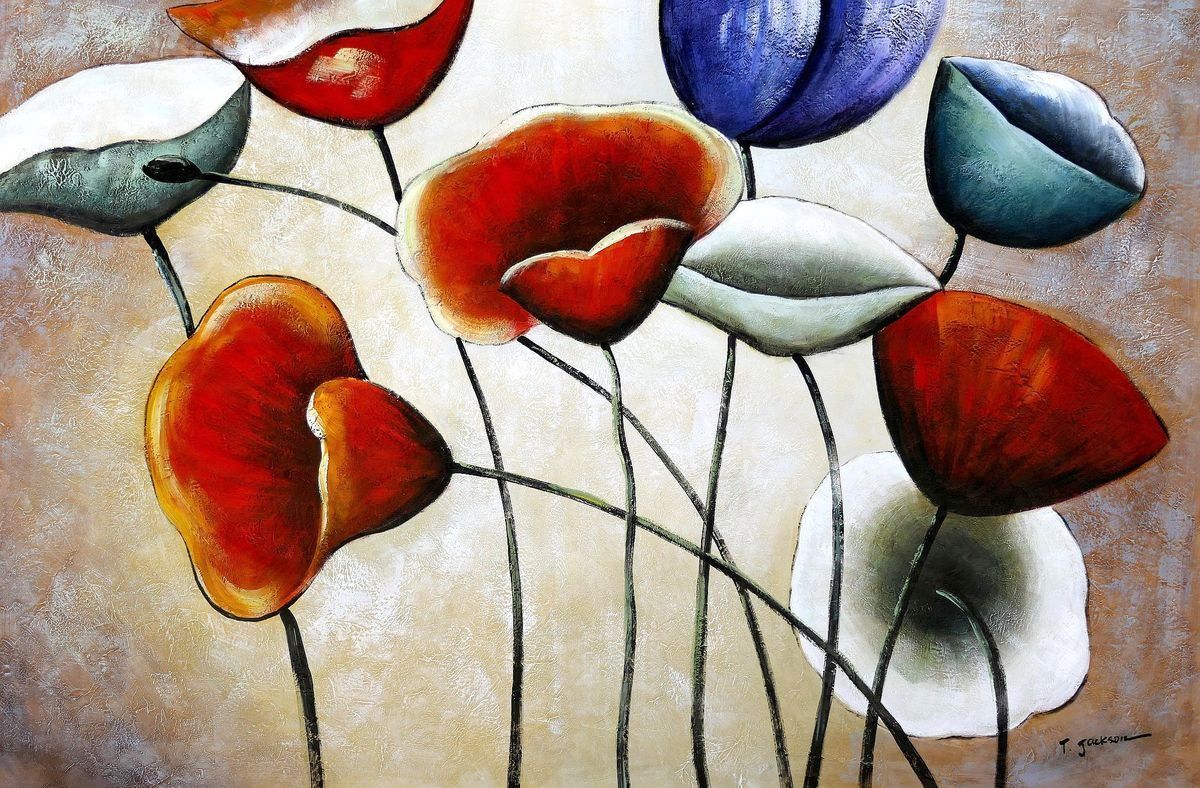 Riproduzioni & Creazioni: Abstrakt Modern Art - Der Blumentanz – Nuovo (secondo la descrizione) da Larnaca venduto da KunstDepot24
