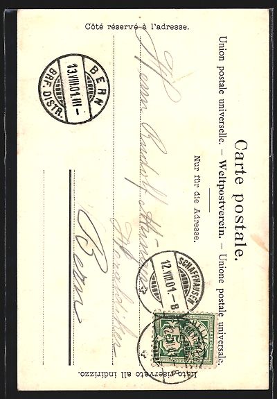 Cartoline postali: Schaffhausen, 4. Jahrhunderfeier des Ein – Usato da Berlin venduto da bartko-reher 1