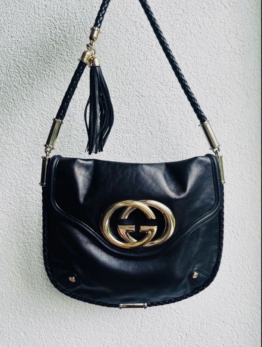 Gucci Taschen für Damen: Authentic Gucci Black Leather Handbag – Gebraucht aus Vevey von ledidream