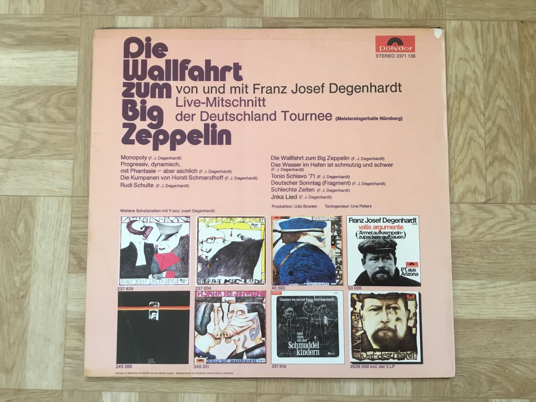 Dischi in vinile: Degenhardt / Wallfahrt zum Big Zeppelin – Usato da Kreuzlingen venduto da Schuggerman 1