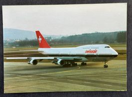 ANSICHTSKARTE SWISSAIR BOEING 747-257B