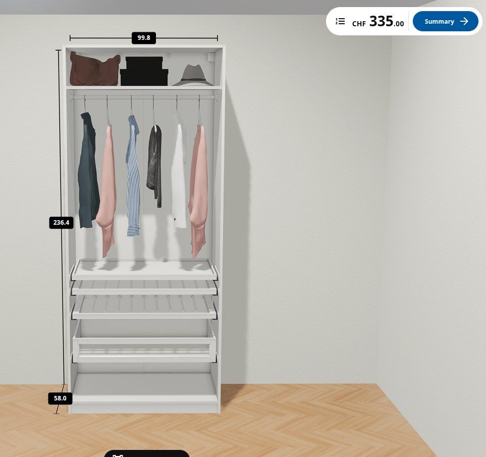 Ikea Armadi: IKEA PAX Schrank 100x236 – Difettoso da Sursee venduto da chi_l7cs
