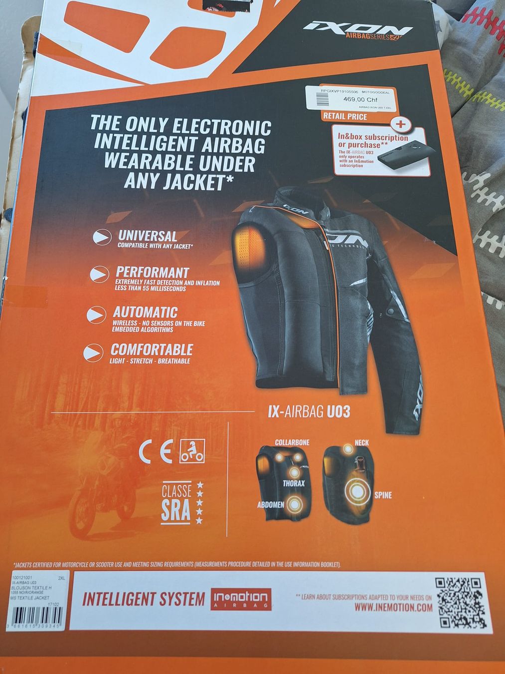 Ixon Protezioni & Imbottiture: air bag moto ixon – Nuovo e nell'imballaggio originale da Bulle venduto da del_9ylz 2