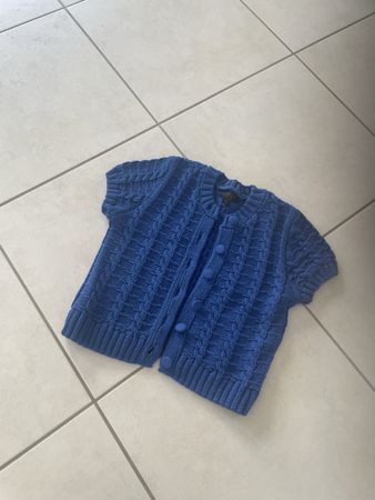 Zara Strickjacke Kurzarm. Blau. Gr. S. Neu