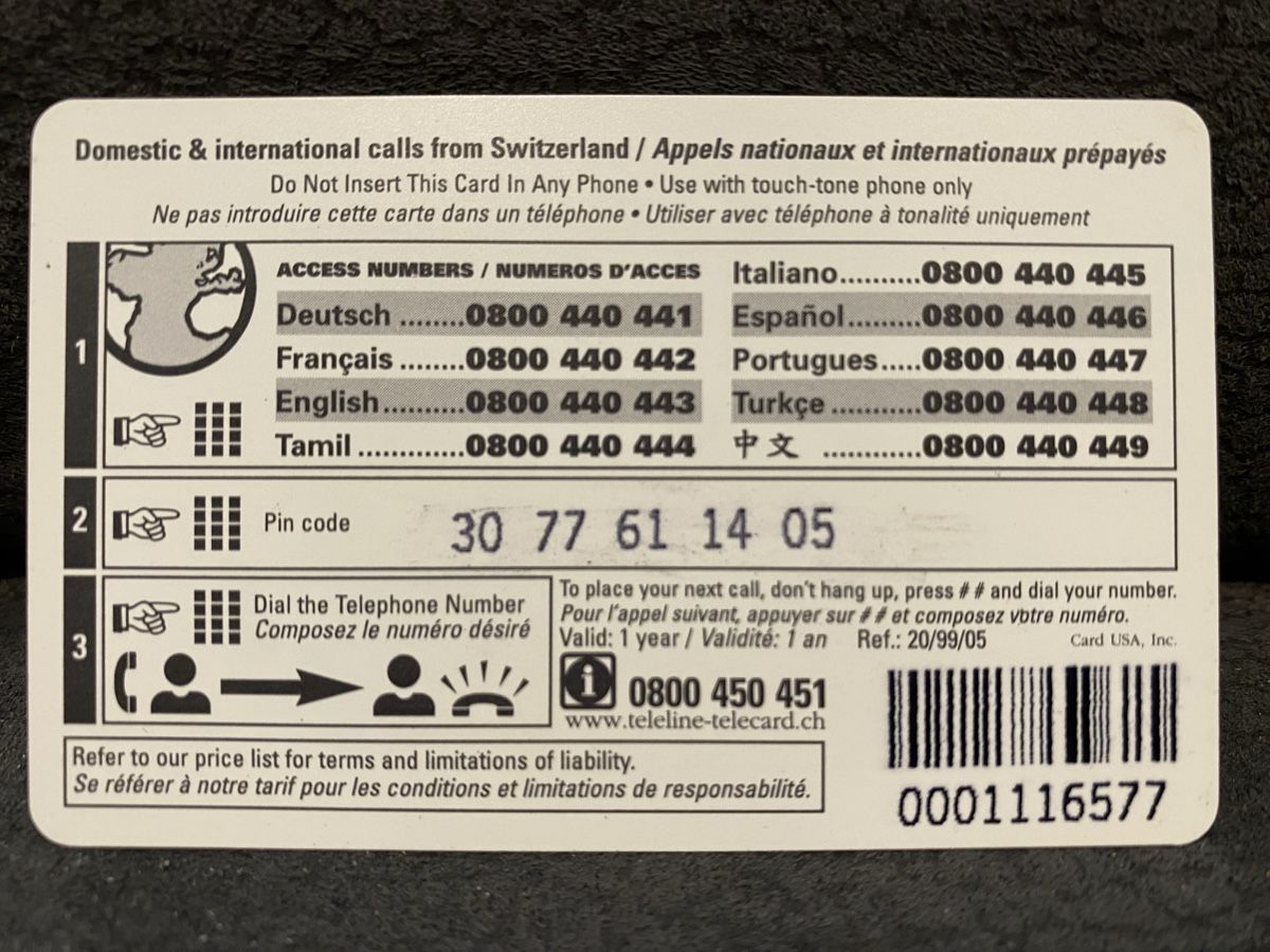 Telefon- & Taxkarten: Teleline – Gebraucht aus Lausanne von babacard10 1