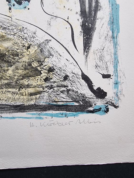 KÜNSTLER ? UNLESERLICH SIGNIERT LITHOGRAPHIE 3