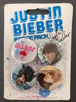 Justin Bieber Badge Pack 4x 38mm Pins Broschen Retro Y2K