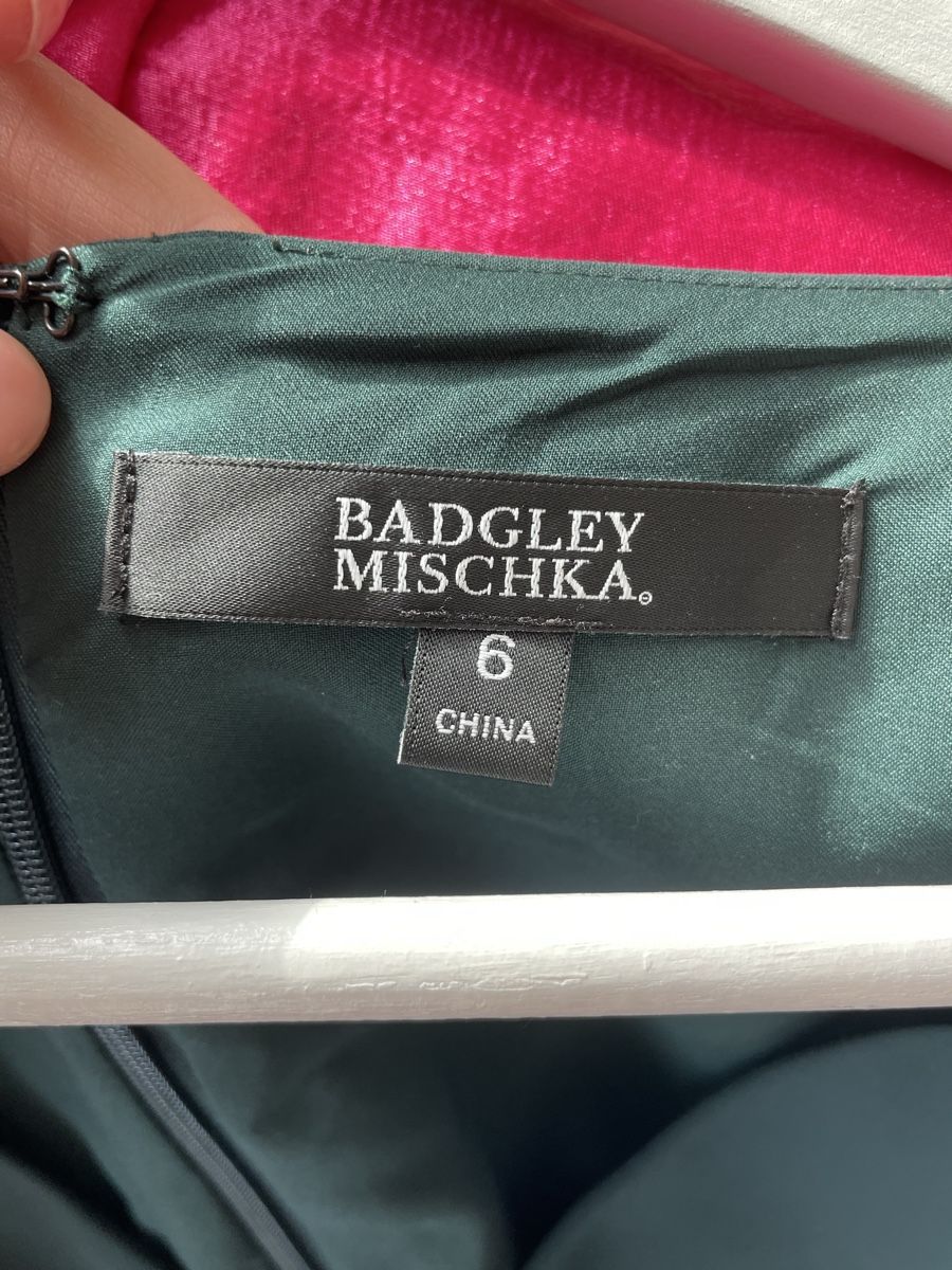 Vestiti: Badgley Mischka Abendkleid Dunkelgrün – Usato da Zürich venduto da Jtlb 5