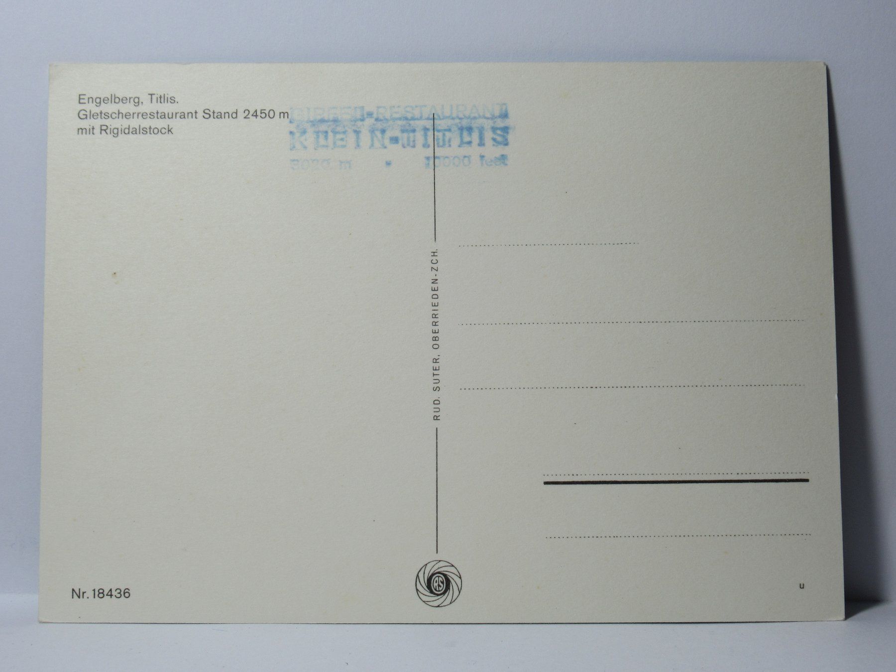 Ansichtskarten: Engelberg Titlis , Gletscherrestaurant Stand – Neu (gemäss Beschreibung) aus Grenchen von Bluemchen1900 2