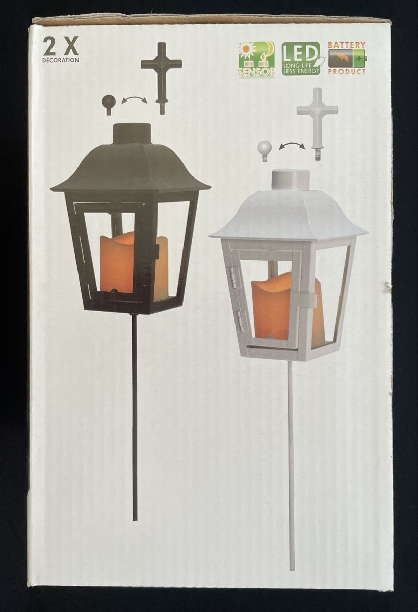 Lanterne: Grablaterne - NEU - schwarz - mit LED Kerze – Nuovo e nell'imballaggio originale da Wohlen AG venduto da pinkyandgreeny 3