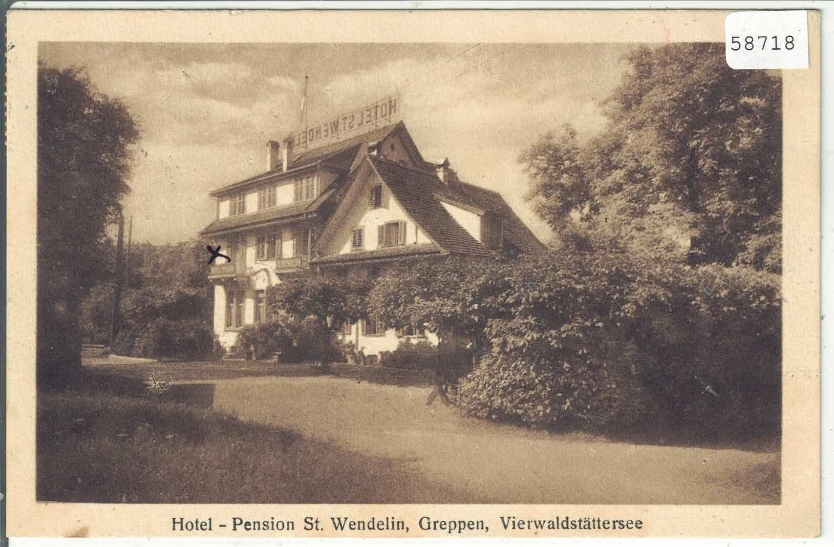 Cartoline postali: Hotel-Pension St. Wendelin - Greppen – Usato da Ettingen venduto da Kartenplanet