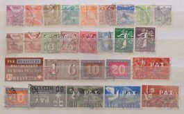 SUISSE: Des timbres oblitérés jusqu'à l'année 1945