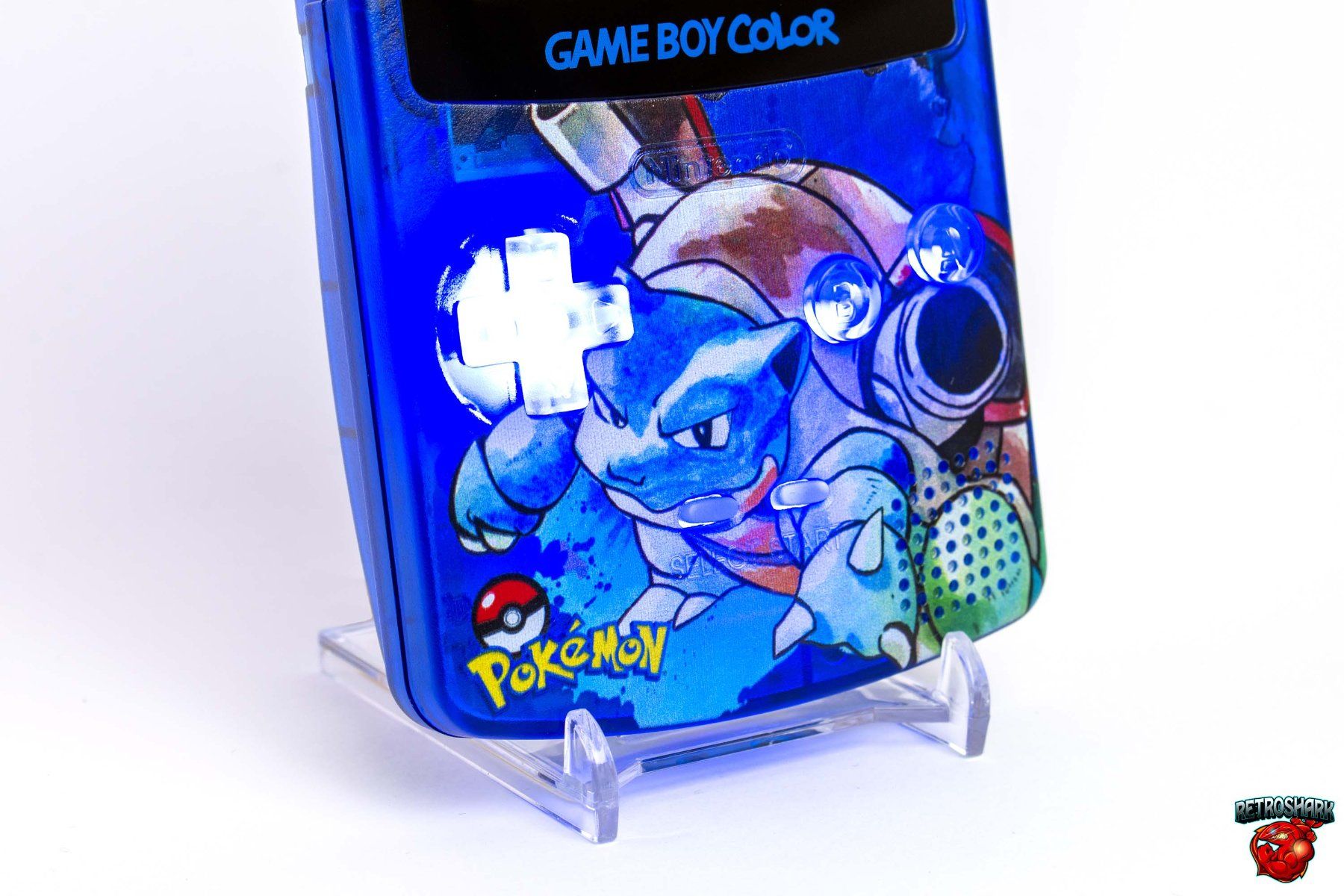 Nintendo Konsolen: GameBoy Color IPS Pokémon Blastoise Edition with LED Buttons – Gebraucht aus Savosa von  2