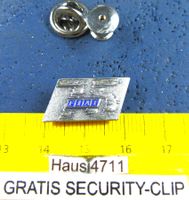 FIAT 75JAHRE AUTO LOGO PIN GEPRÄGT MIT SECURITY-CLIP