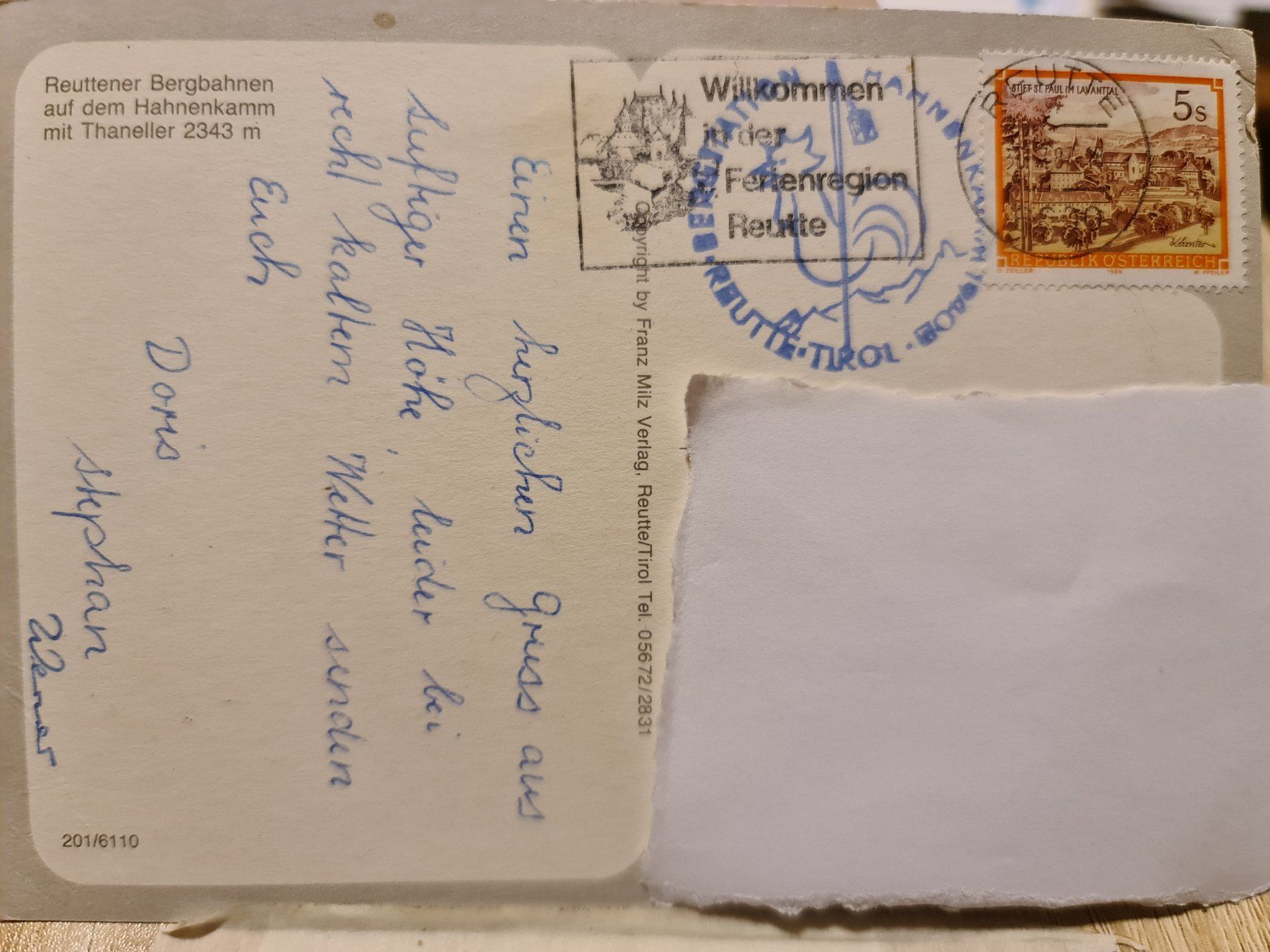 Cartoline postali: Ansichtskarte Reuttener Berg – Usato da Dintikon venduto da Vexi 1