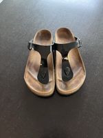 Birkenstock Sandalen schwarz Lack Leder gebraucht