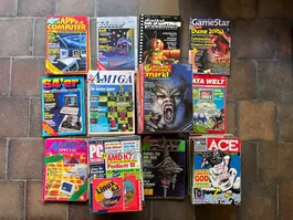 Alte Computer-Zeitschriften und Anleitungen