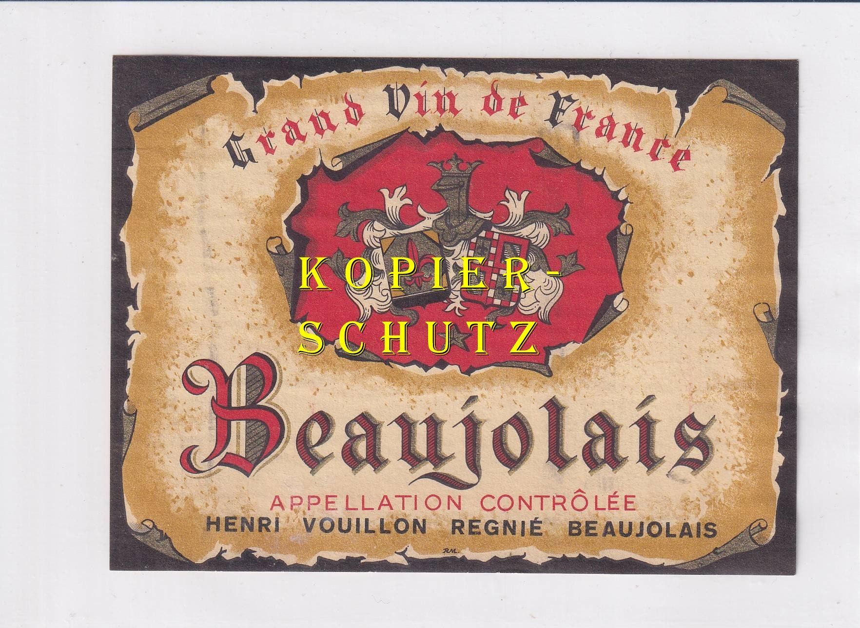 Carta: Etikette - Beaujolais /bd – Usato da Hombrechtikon venduto da Rudolf07