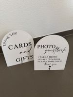 Schilder für Fotoecke & Gabentisch zur Hochzeit o.ä.