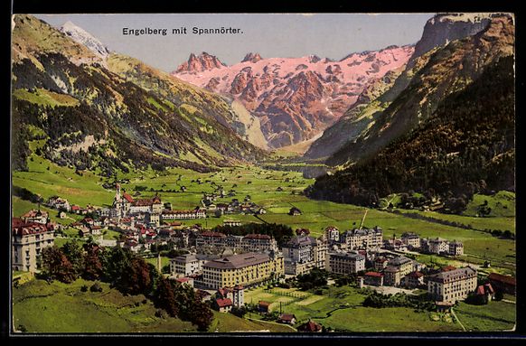 Cartoline postali: Engelberg, Ortspanorama mit Spannörter – Usato da Berlin venduto da bartko-reher