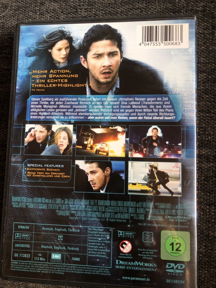 Tutti i DVDs: DVD, EAGLE EYE – Usato da Balsthal venduto da Katzenfan99 1