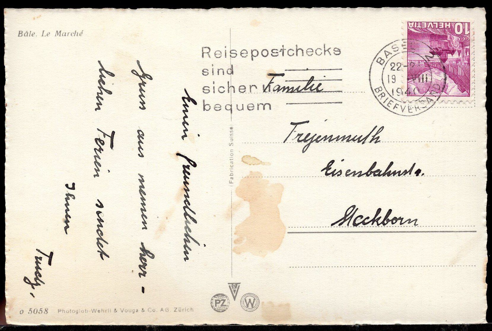 Cartes postales: BASEL  Marktplatz  1940 – D'occasion à Aarau par kufi44 2