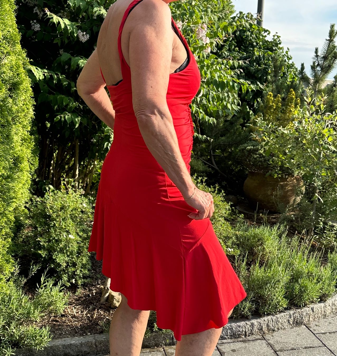 Vestiti: Rotes Sommerkleid Gr.S, asymmetrisch – Usato da Wettswil venduto da haddy91 3