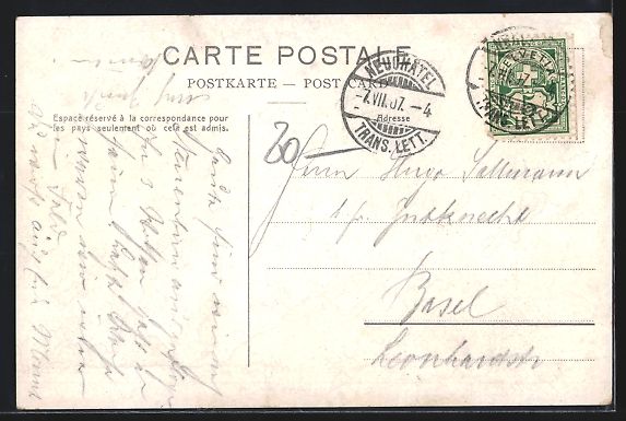 Cartoline postali: Mont-Vully, Le canal de la Broye, sortie – Usato da Berlin venduto da bartko-reher 1