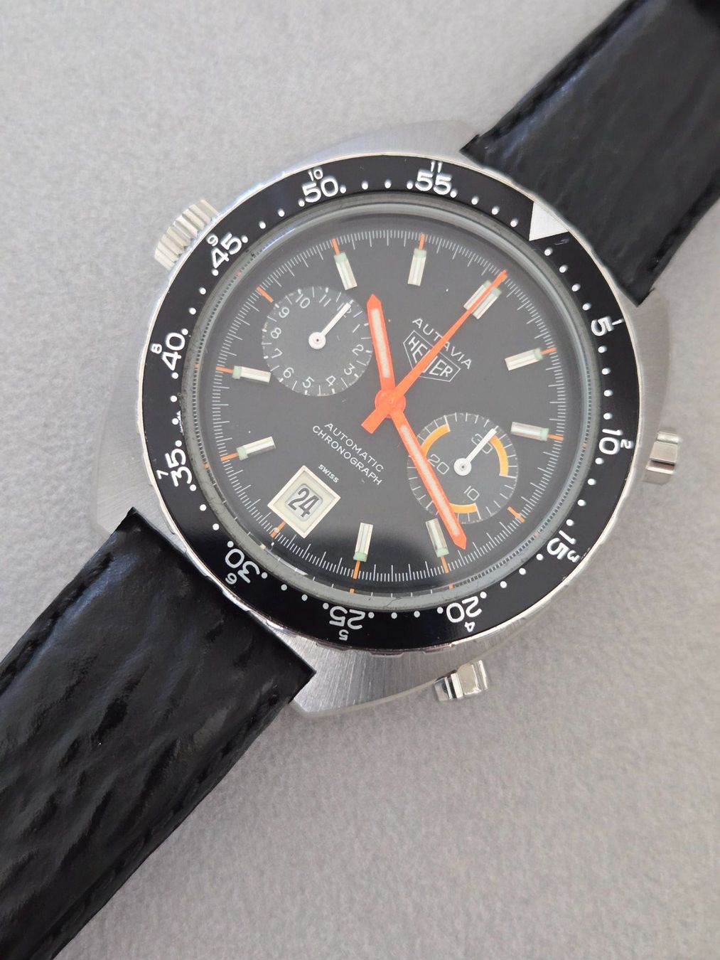 Tag Heuer Orologi: Heuer Autavia "Orange Boy* – Usato da Chabrey venduto da Horology