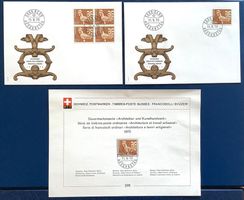 1975 FDC Kunsthandwerk + FDC  4er + Sammelblatt