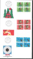 3 FDC 548 - 550 Serie Viererblöcke ET 29.1.1974 schön illust