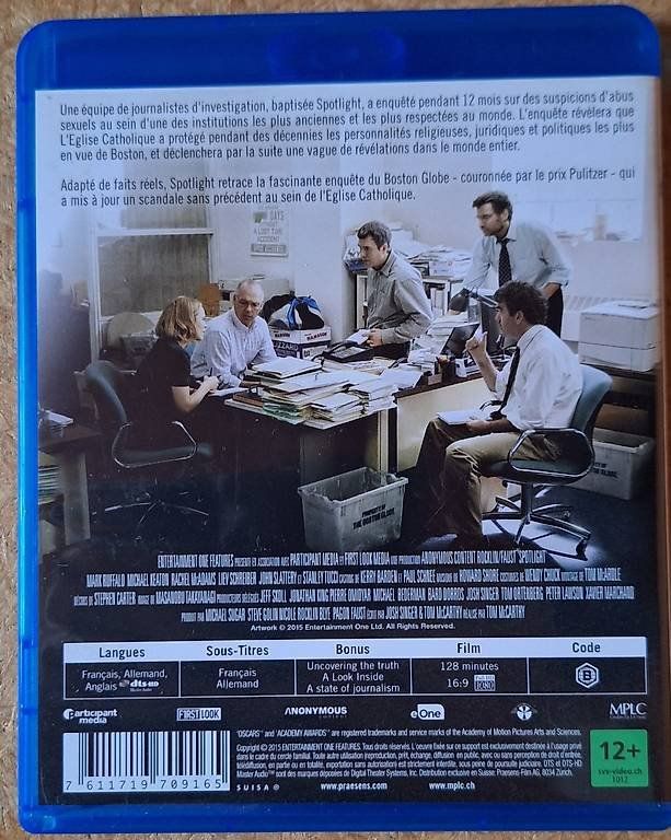 Tutti i DVDs: Spotlight (Mark Ruffalo) Blu-ray – Usato da Schmitten FR venduto da Sidewinder 1