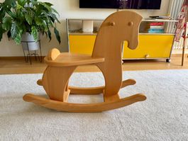 Handmade Beech Rocking Horse (Swiss-made)