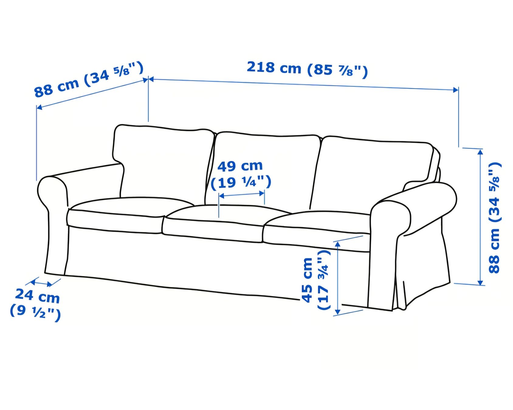 Ikea Sofas: Ektrop 3er Sofa inklusive Hocker – Gebraucht aus Birsfelden von aer_q78f 4