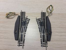 Minitrix 4961 + 4963 Elekt. weichenpaar N