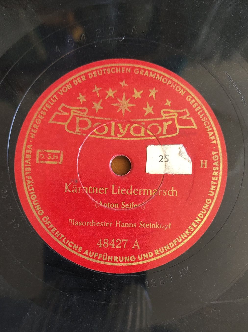 Dischi in vinile: Hanns Steinkopf – Kärntner Liedermarsch, Schellack 10" – Usato da Winterthur venduto da sumpfis 1