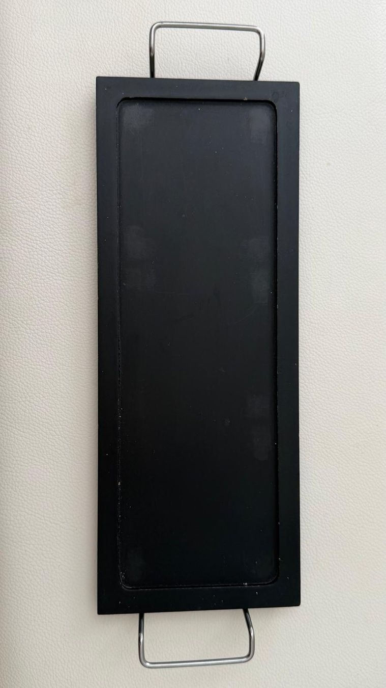 Piatti di portata: Schwarzes Serviertablett mit 3 weissen Schälchen – Usato da Steinmaur venduto da Kiki_m240 2