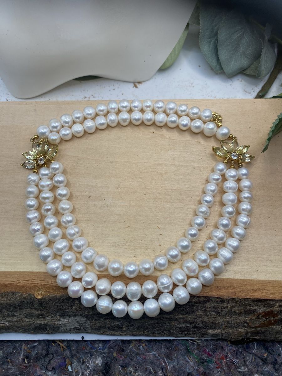 Ketten: Super Collier aus Süsswasserperlen mit Citrinen – Neu (gemäss Beschreibung) aus Luzern von S.Kern01 4