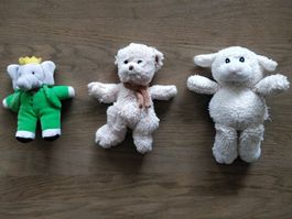 Lot de 3 doudous pour enfant