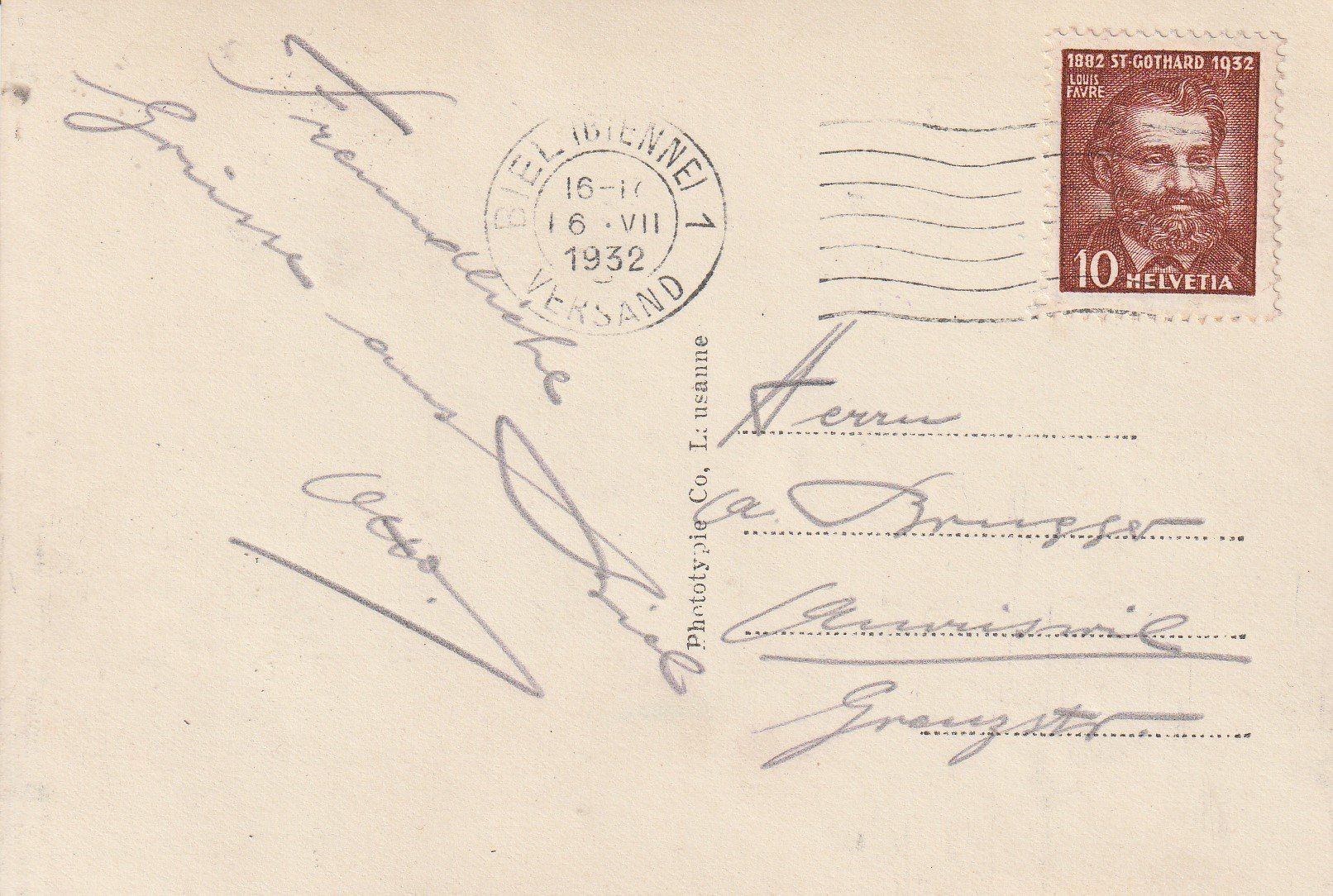 Cartes postales: Biel - Strandbad 1932 – D'occasion à uttwil par Koehlerfred 1