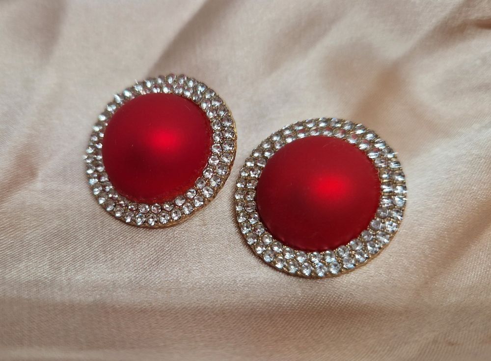 Ohrringe & -stecker: Schmuck rote Ohrringe rund – Neu (gemäss Beschreibung) aus Rotkreuz von Carbone_Bijou-Shop