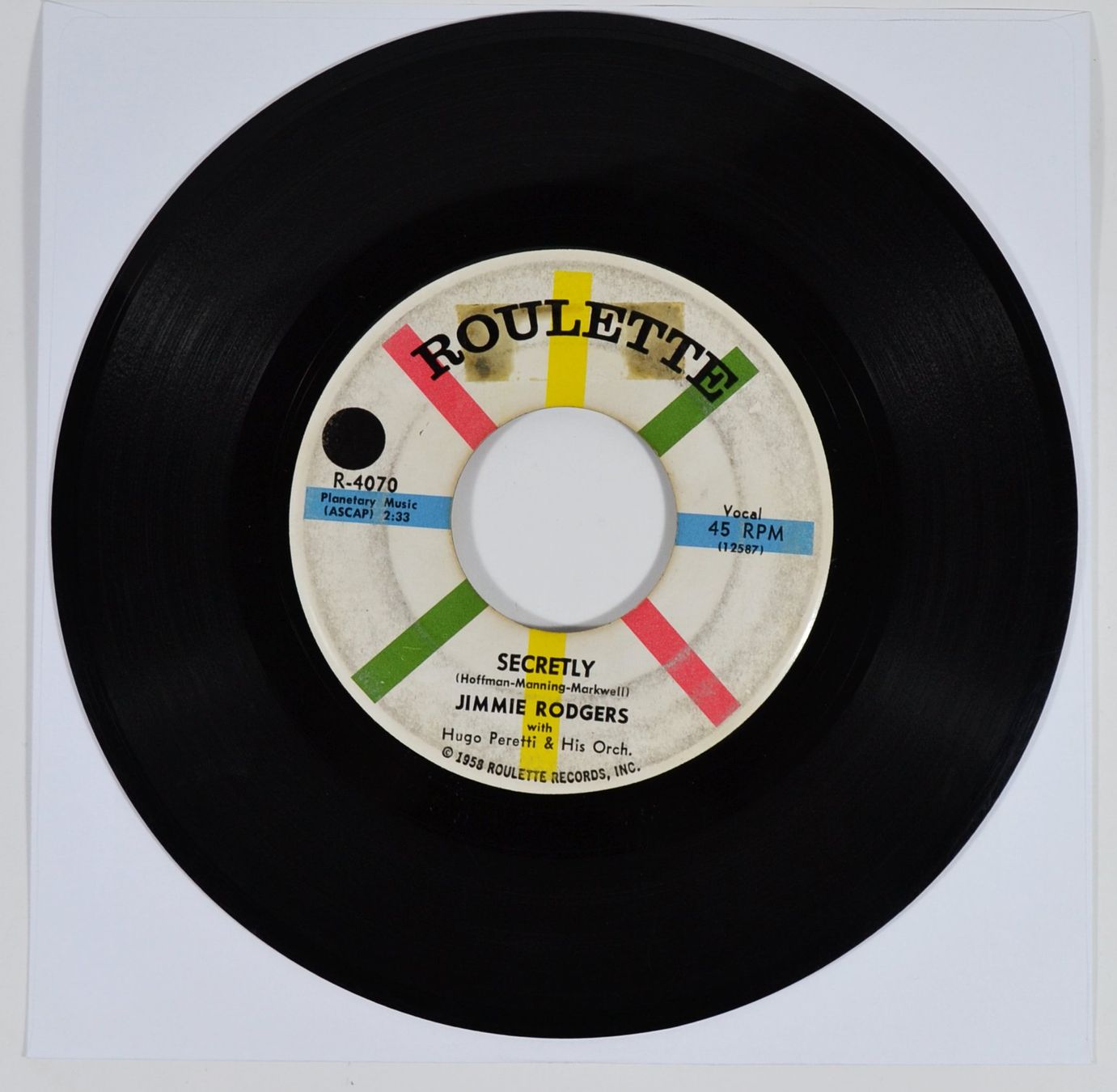 Dischi in vinile: Single: JIMMIE RODGERS - Secretly – Nuovo (secondo la descrizione) da Frenkendorf venduto da Yard-Sale-2000 2