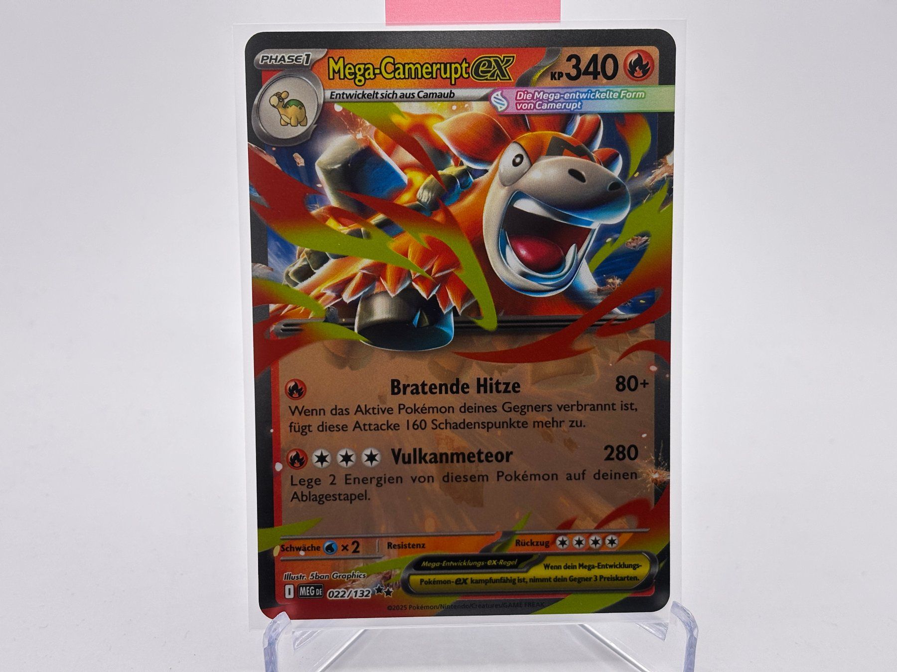Pokémon Sammelbilder & Trading cards: Mega-Entwicklung - Mega Camerupt ex  (MEG 22) - DE – Neu (gemäss Beschreibung) aus Allschwil von Bullach