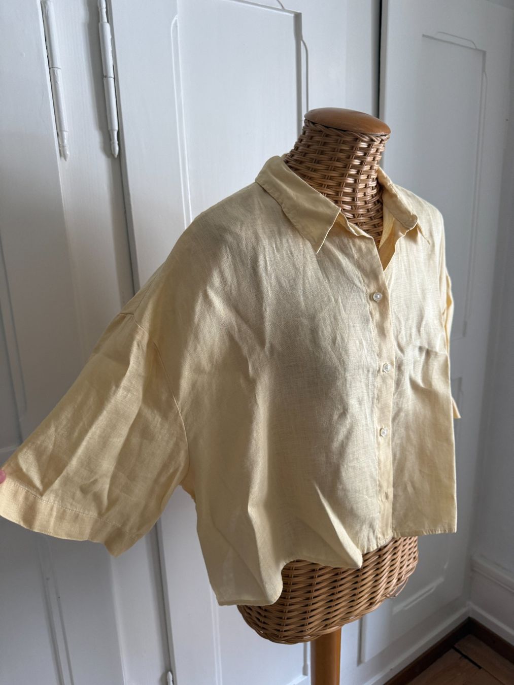 H&M Camicette: Leinenbluse gelb oversized S – Usato da Zürich venduto da Diazaio 1