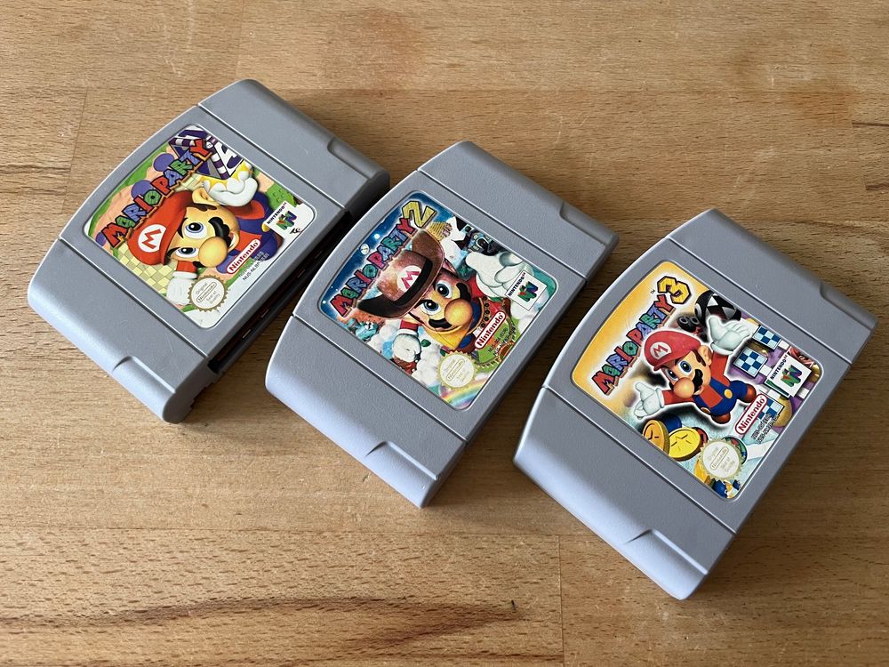 Nintendo 64 Lot 5 MARIO Party 1 & 2 & 3 & MARIO Kart & Smash Bros. NTSC-J N64