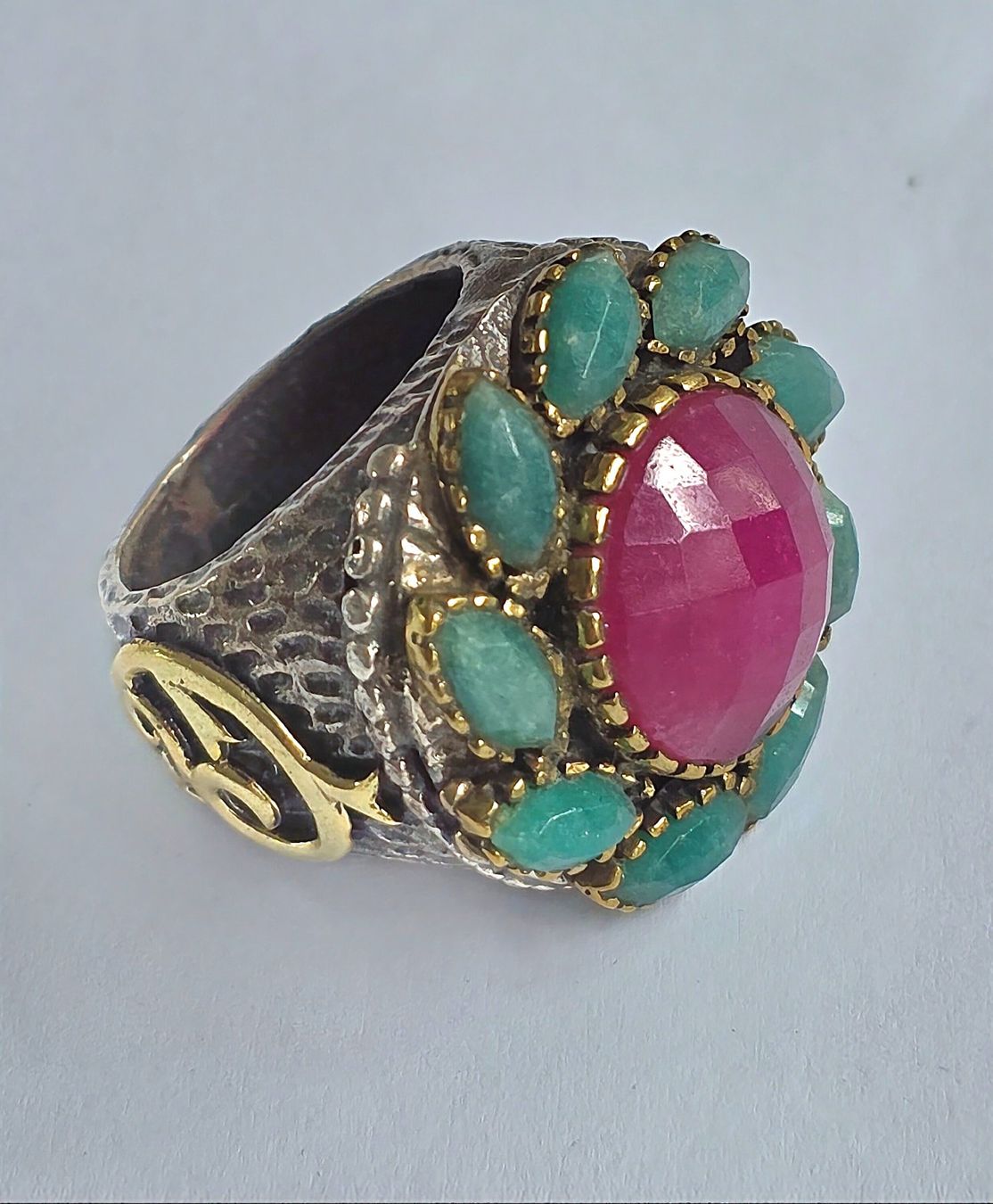 Bagues: Rubin Smaragd Fingerring – Neuf (Voir description) à Zürich par adriben 3